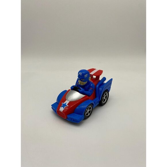 Marvel Super Hero Adventures Pull Back Captain America Car Toy - Picture 1 of 8